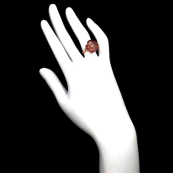 Salvatore Ferragamo size 12 diamond ring in 18K pink gold (PG) and 750 rose g... - Picture 7 of 7